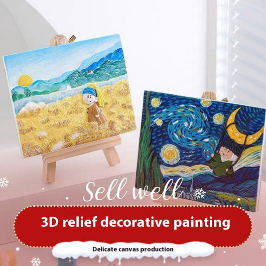 Cuadro de Relieve 3D en Yeso - Serie DIY Decorativo Hecho a Mano - Image 4
