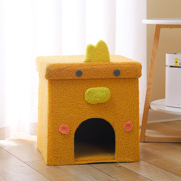 Casa Cama Felina Plegable 4 Estaciones con Diseño Moderno