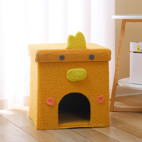 Casa Cama Felina Plegable 4 Estaciones con Diseño Moderno