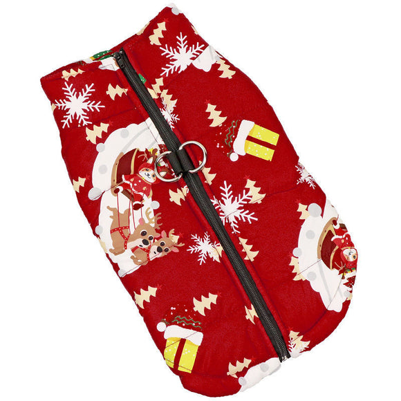 Chaleco Térmico de Algodón para Perros - Abrigo Navideño