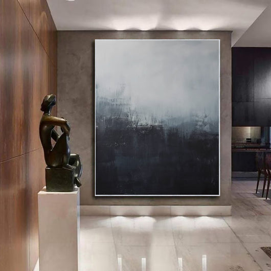 Cuadro Abstracto Moderno en Óleo - Arte de Pared Minimalista sin Marco - Image 9