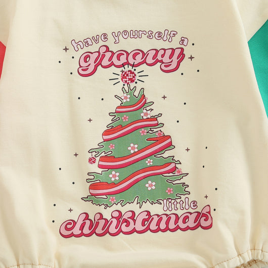 Suéter Navideño Infantil con Contraste de Colores y Manga Larga - Image 3