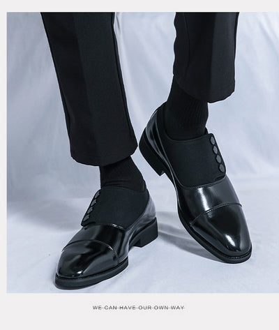 Zapatos de Cuero Slip-On con Punta Redondeada para Hombre - Image 12