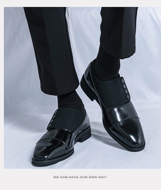 Zapatos de Cuero Slip-On con Punta Redondeada para Hombre - Image 12