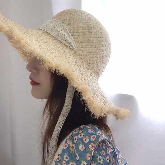Sombrero de Rafia con Ala Ancha para Mujer - Perfecto para Playa y Verano - Image 5