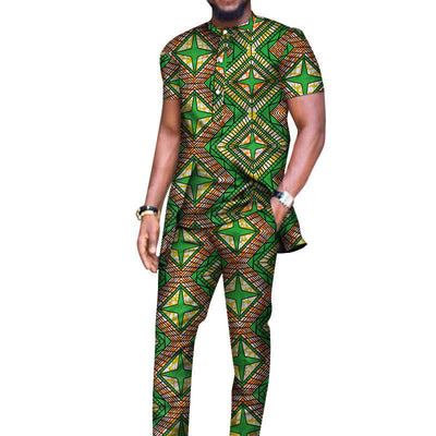 Conjunto Africano de Algodón para Hombre: Camisa Manga Larga y Pantalón - Image 28