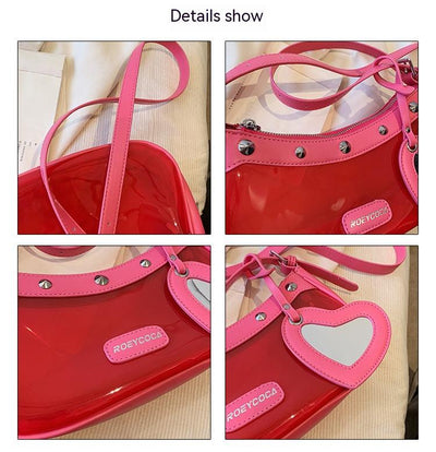 Bolsa Baguette Transparente de Gelatina con Hombro Único - Diseño Trendy de Alto Impacto - Image 14