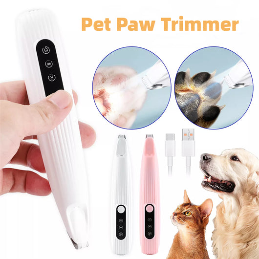 Cortadora Eléctrica LED para Patas de Mascotas - Cortapelo Profesional para Perros y Gatos