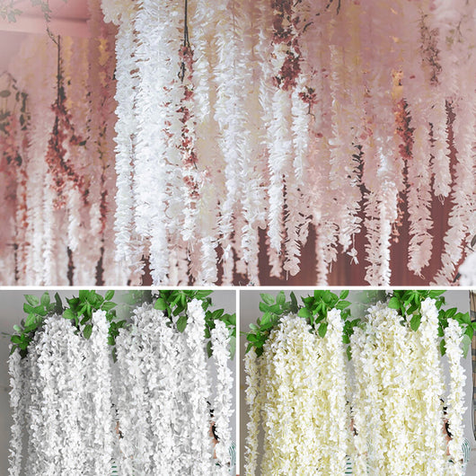 Guirnalda Artificial de Glicina e Hortensia para Decoración - Image 3