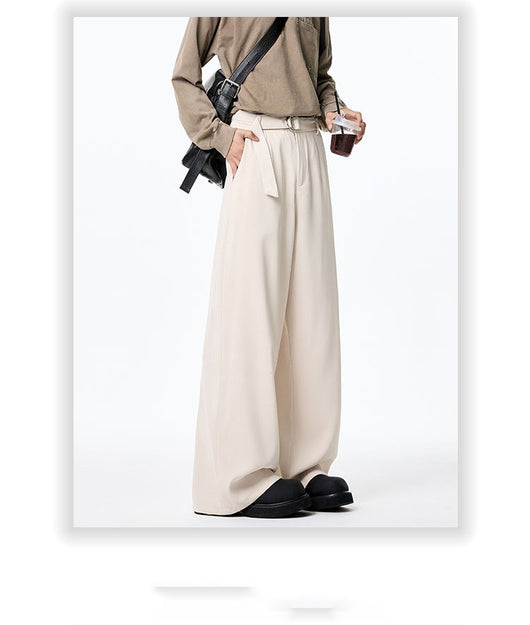 Pantalones Holgados de Pierna Recta con Drapeado Elegante - Image 19