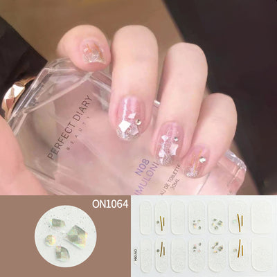 Stickers de Uñas Mariposa Floral con Efecto Láser Bronceado - Image 5