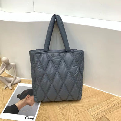 Bolso Mensajero Mujer Cuadros Diamante Gran Capacidad Acolchado - Image 15