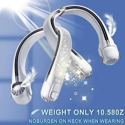 Ventilador Portátil de Cuello sin Aspas Blanco Lujo 3 Velocidades Recargable USB - Image 5