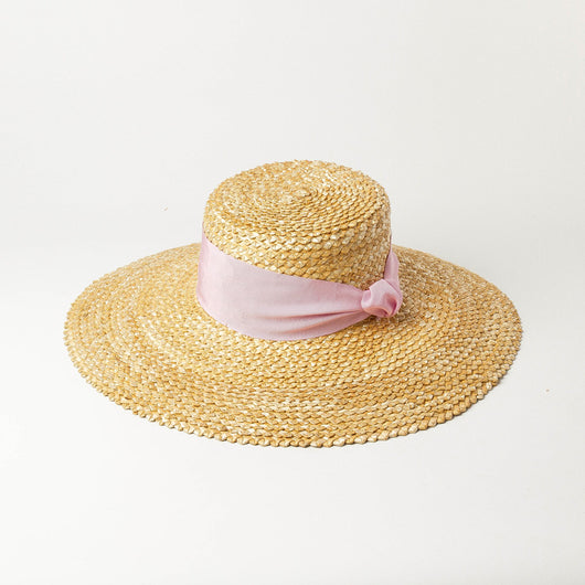 Gorro Tejido con Patrón de Onda y Trenza de Paja - Image 2