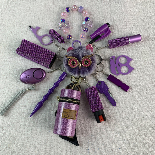 Set de Alarma Defensa Personal con Llavero Tigre