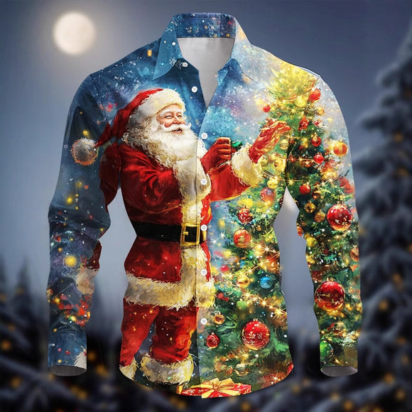 Camisa Estampada 3D con Diseño de Personalidad para Hombre