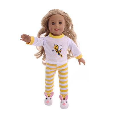 Muñeca Infantil con Traje de Rayas Coloridas - Image 3