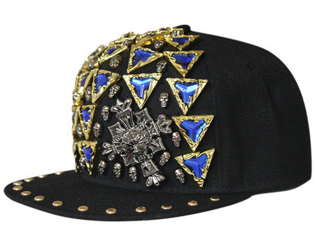 Gorra Harajuku Estilo Europeo Americano con Calavera y Remaches Cruzados - Image 17