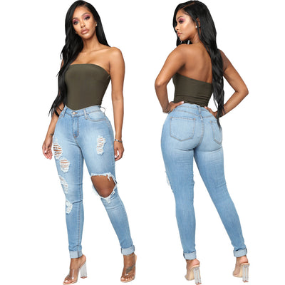 Pantalón Vaquero Talle Alto Elástico con Lavado Versátil - Image 19