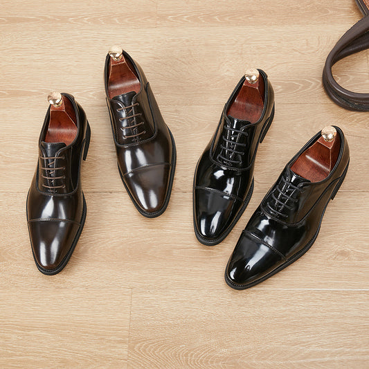 Zapatos Oxford de Cuero Charol con Punta Fina - Calzado Ejecutivo para Hombre - Image 2