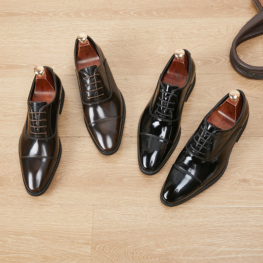 Zapatos Oxford de Cuero Charol con Punta Fina - Calzado Ejecutivo para Hombre - Image 2