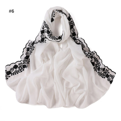 Pañuelo de Gasa Ligero en Colores Sólidos para Mujer - Image 11