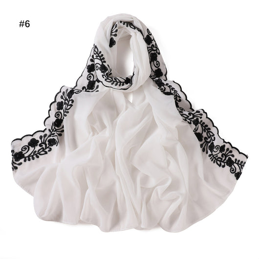 Pañuelo de Gasa Ligero en Colores Sólidos para Mujer - Image 11