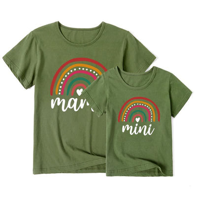 Playera Arcoíris Mamá e Hija - Conjunto Familiar de Algodón para Verano - Image 8
