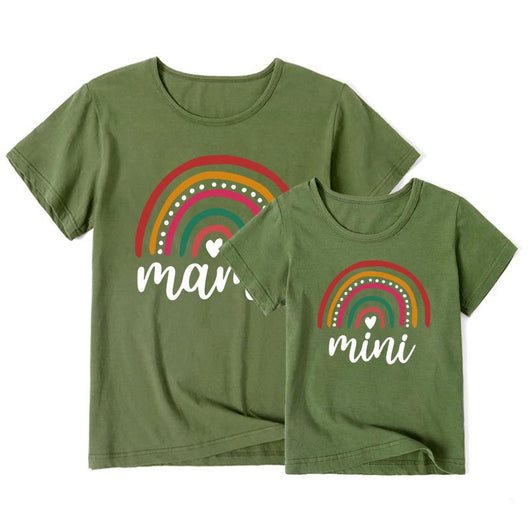 Playera Arcoíris Mamá e Hija - Conjunto Familiar de Algodón para Verano - Image 8