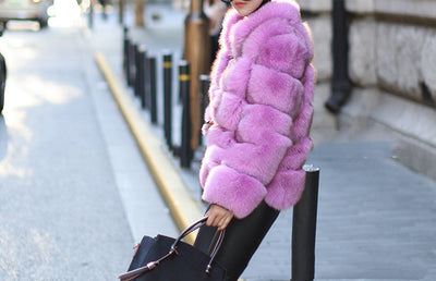 Abrigo de Piel Haining para Mujer - Largo Medio Invierno - Image 22