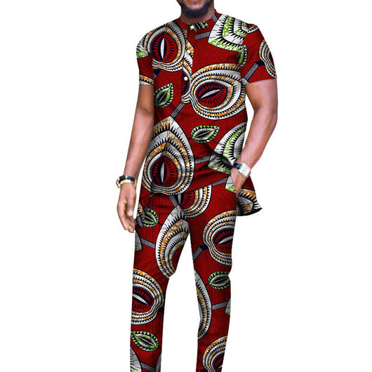 Conjunto Africano de Algodón para Hombre: Camisa Manga Larga y Pantalón - Image 23
