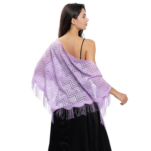 Vestido de Noche con Capa de Encaje y Escote Triangular - Image 14