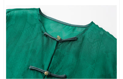 Blusa Retro Elegante con Bordado Chino y Botones Decorativos - Image 21