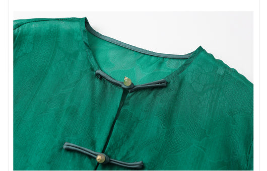 Blusa Retro Elegante con Bordado Chino y Botones Decorativos - Image 21