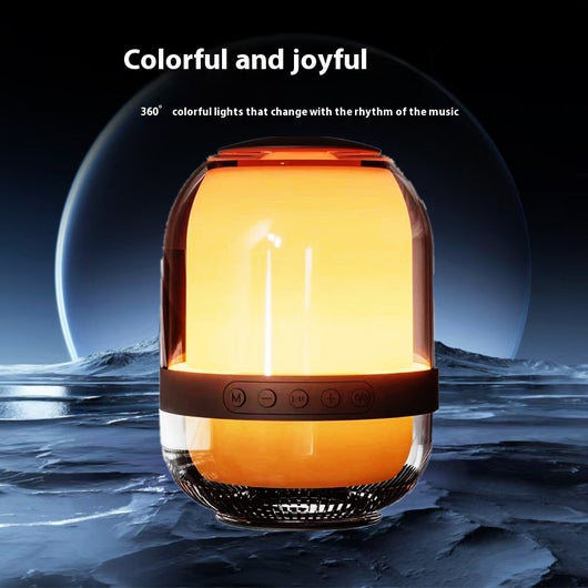 Parlante Bluetooth de Cristal Transparente con Luces Coloridas