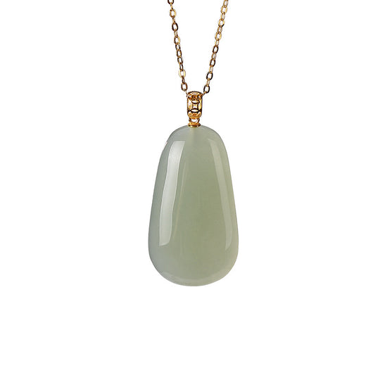 Colgante de Jade Hetian Gris con Incrustaciones de Oro 18K - Image 2