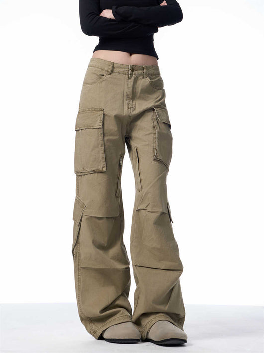Pantalones Cargo Retro Sueltos con Múltiples Bolsillos - Image 4