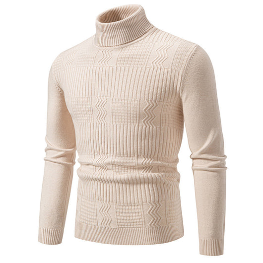 Suéter Jacquard Hombre en Color Sólido para Abrigo - Image 6