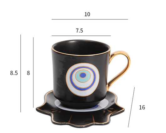 Taza de Café Europea con Plato de Cerámica Estilo Creativo - Image 15