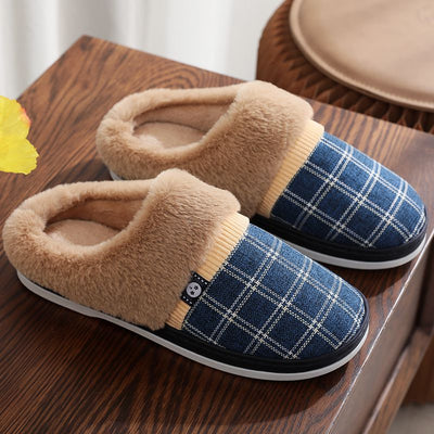 Pantuflas de Algodón para Hombre Invierno - Suela Gruesa Antideslizante - Image 4