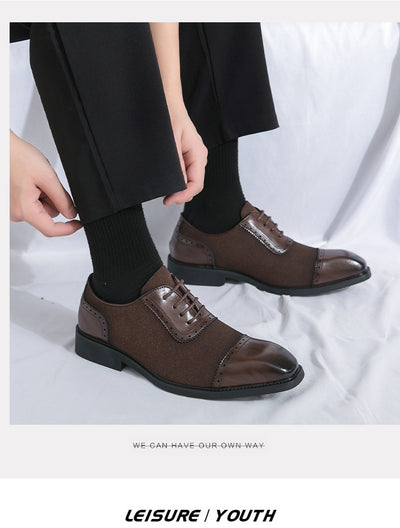 Zapatos de Negocios Cuero Premium con Suela Elevada y Punta Redonda - Image 24