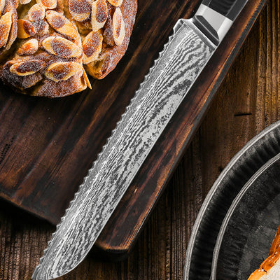 Cuchillo para Pan Damasco - Hoja Profesional de Corte Perfecto - Image 2