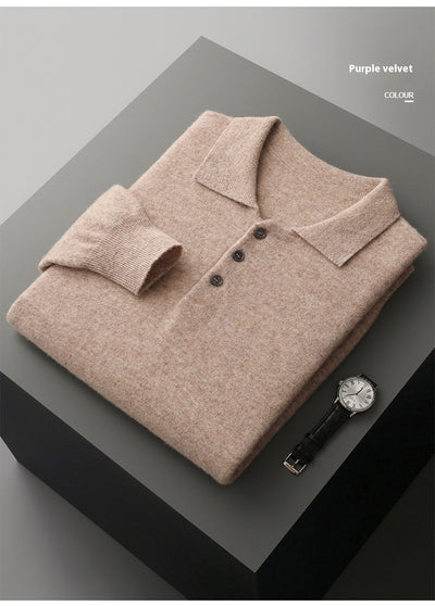 Suéter Polo de Lana para Hombre - Comodidad Casual Premium - Image 28