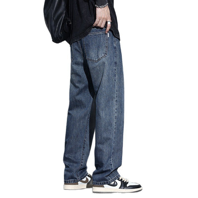 Pantalones Rectos Estilo Retro Americano con Forro Polar para Hombre - Image 5