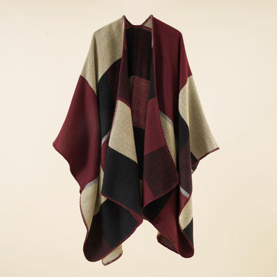 Bufanda Cuadros Oversize de Cachemira para Mujer - Image 6