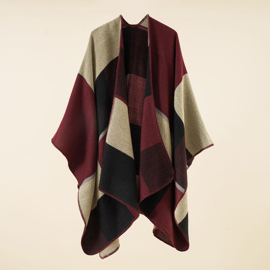 Bufanda Cuadros Oversize de Cachemira para Mujer - Image 6