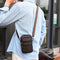 Bolsa Bandolera de Cuero Genuino Multifuncional para Teléfono