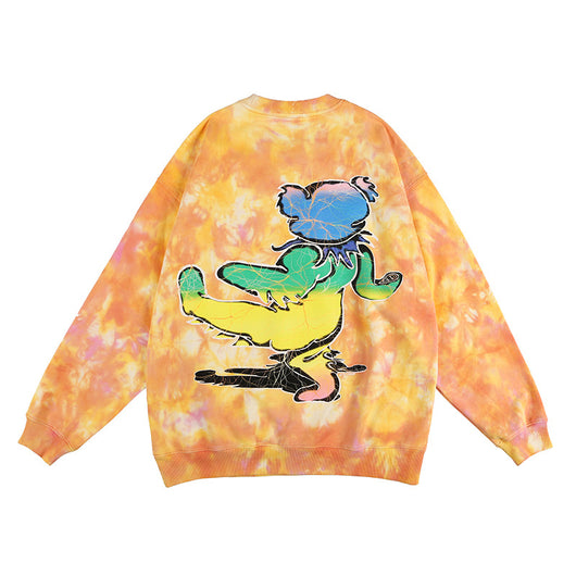Sudadera Oversize con Estampado Tie-Dye y Oso - Image 6