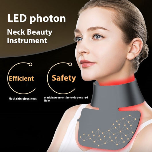 Masajeador de Cuello con Luz Infrarroja - Reductor de Arrugas y Manchas