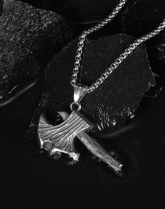 Anillo de Acero Inoxidable Calavera Tomahawk Retro para Hombre - Image 5